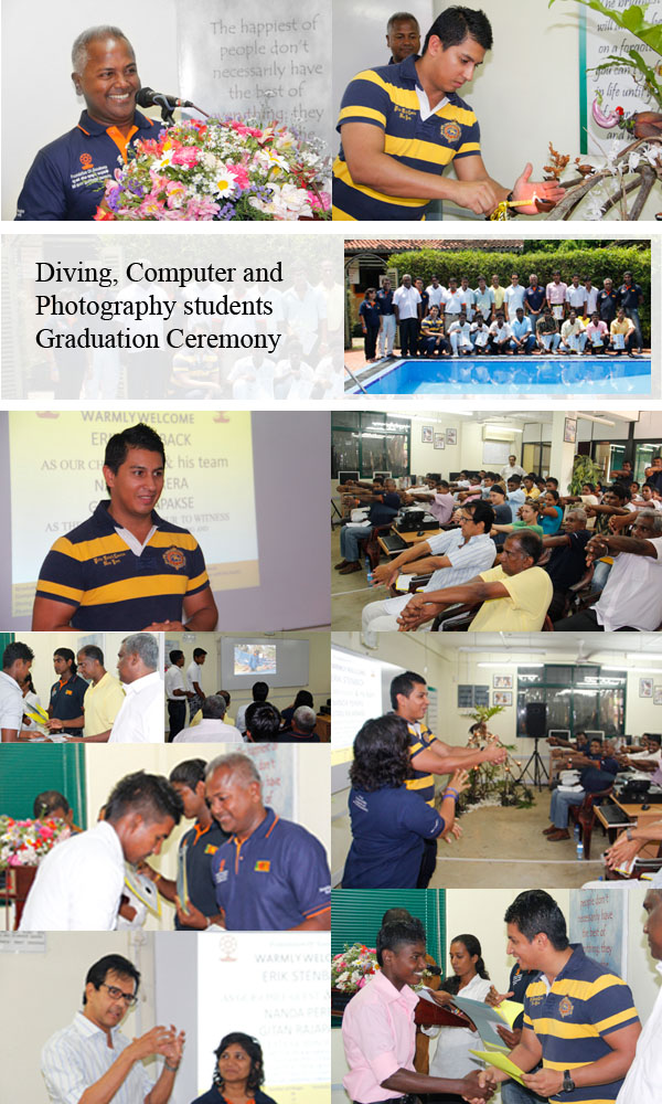 Diving, Computing and Photography Students  Graduation Ceremony